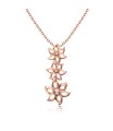 Tripple Floral Design Silver Necklace SPE-3598
